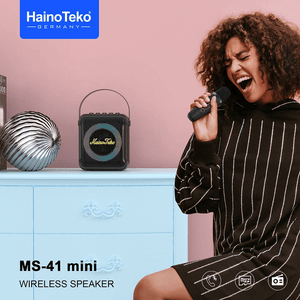 Haino Teko Karaoke Bluetooth Speaker With Microphone MS-41 Mini - Germany - Pinoyhyper