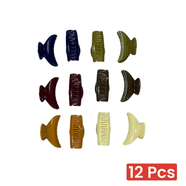 Hair Clip Colors Plastic - 12 Pcs (KT-94523) - Pinoyhyper
