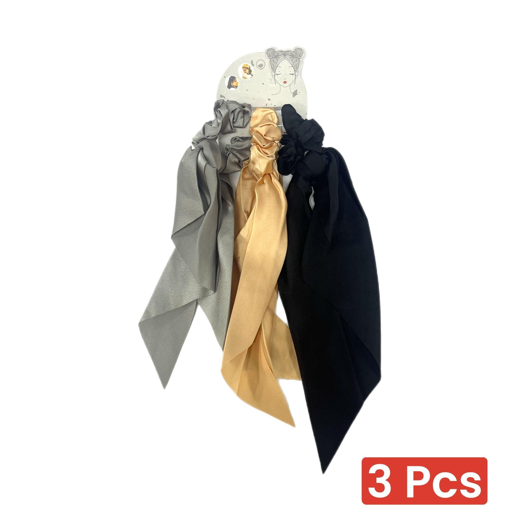 Hair Ties Elastic Satin Ponytail Holder for Women Girls - 3 pcs (541352) - Pinoyhyper