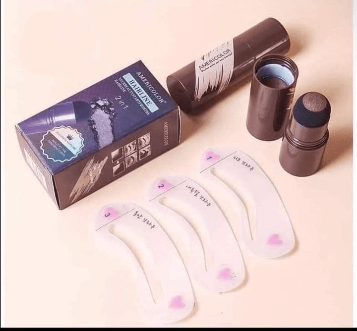 Hairline 2 in 1 Eyebrow Stamp Shaping Kit Brow Powder - Pinoyhyper