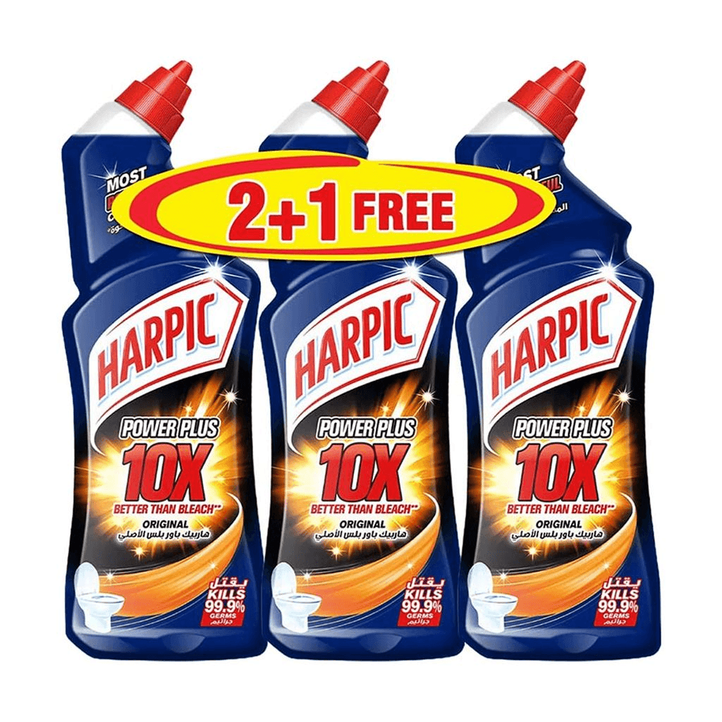 Harpic Power Plus 10X Most Powerful Toilet Cleaner - 3 x 500ml - Pinoyhyper