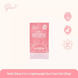 Hello Glow 3-in-1 Lightweight Sun Care Gel SPF 50 + - 50g - Pinoyhyper