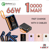HMT 10000mAh Power Bank Type C - I Phone - Usb - Pinoyhyper