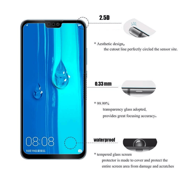 Huawei Y9 2019 HD Original Temper Glass - Pinoyhyper