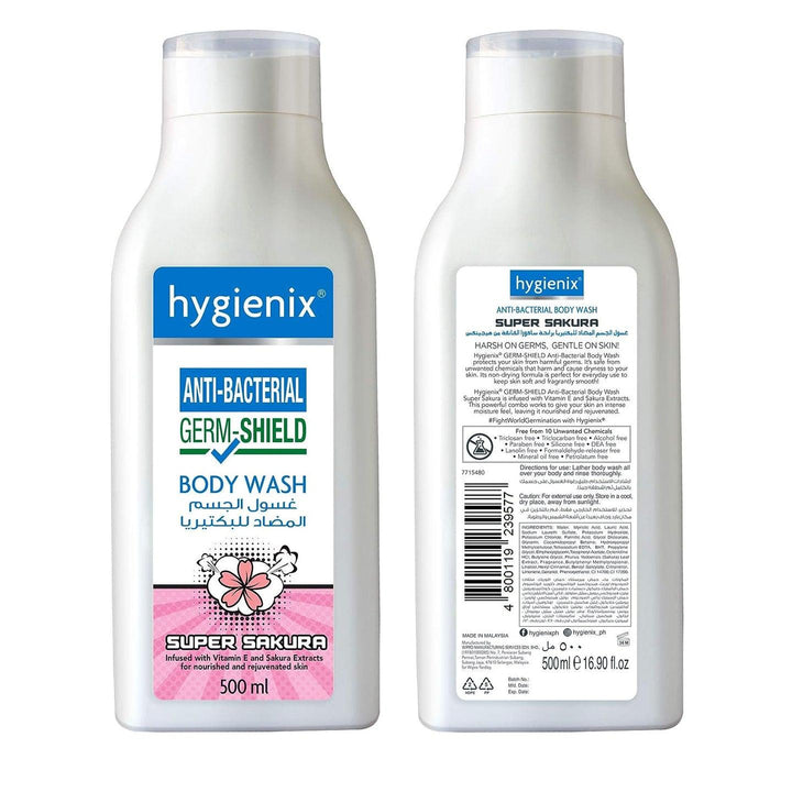 Hygienix Anti Bacterial Body Wash Super Sakura - 500ml - Pinoyhyper