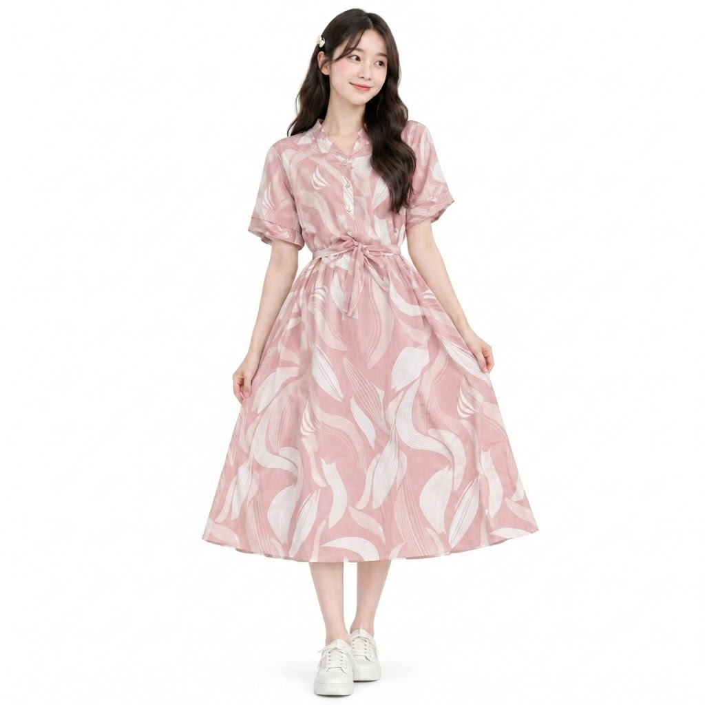 Mierdan Womens Casual Puffy Half Sleeve Dress - 6538