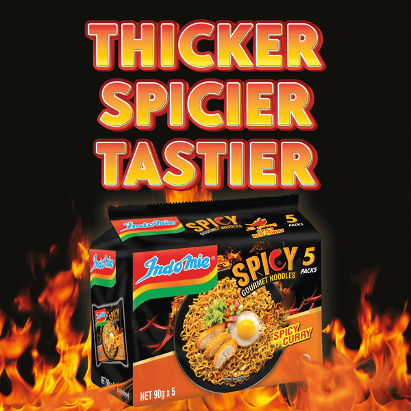 Indomie Noodles Spicy Curry Fried Flavour - 5 X 90g - Pinoyhyper