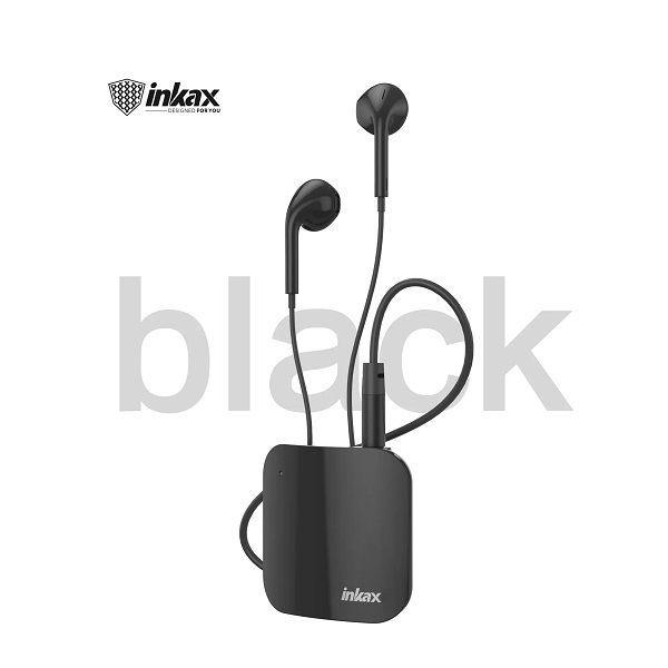 inkax Bluetooth Headset White-Collar HP-12 - Black - Pinoyhyper