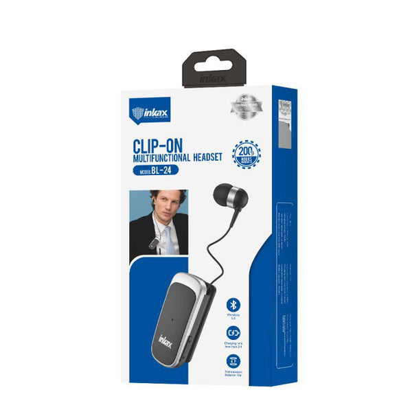 inkax Clip-On Multifunctional Headset BL-24 - Pinoyhyper