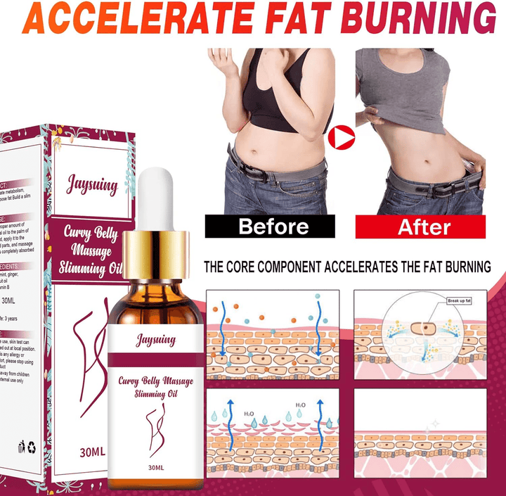 Jaysuing Curvy Belly Massage Slimming Oil - 30ml - Pinoyhyper