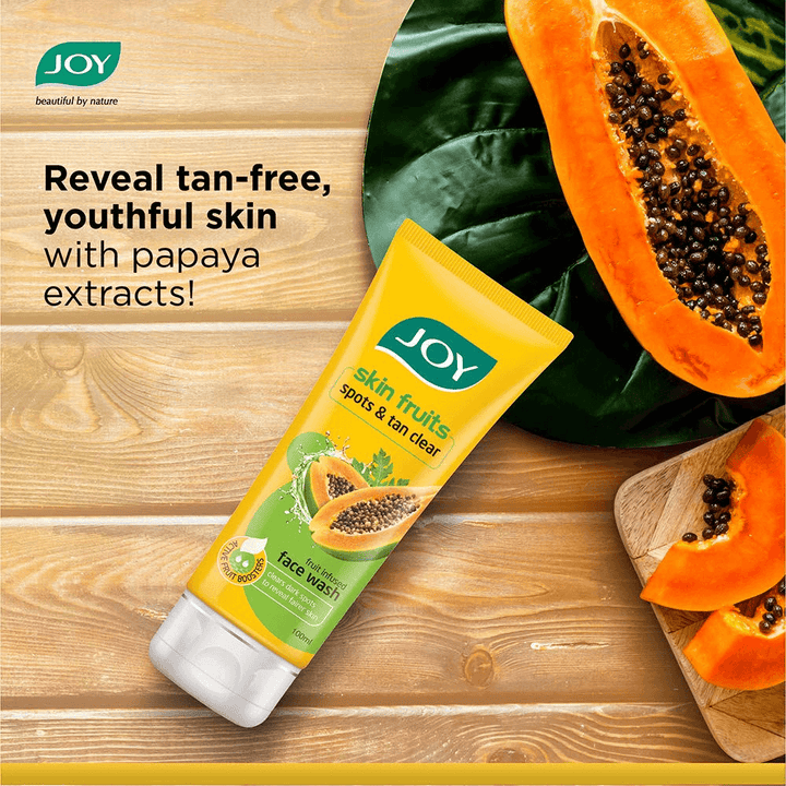 Joy Skin Fruits Spots & Tan Clear Papaya Face Wash - 100ml - Pinoyhyper