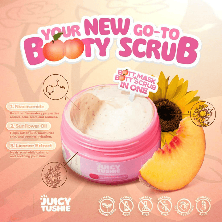 Juicy Tushie Butt Scrub + Intimate Care Brightening Serum - Pinoyhyper