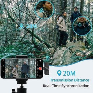 K35 Clip Double Mic Wireless Microphone for Mobile Phone - AUX - Pinoyhyper