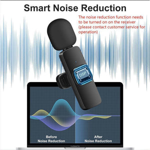 K35 Clip Double Mic Wireless Microphone for Mobile Phone - AUX - Pinoyhyper