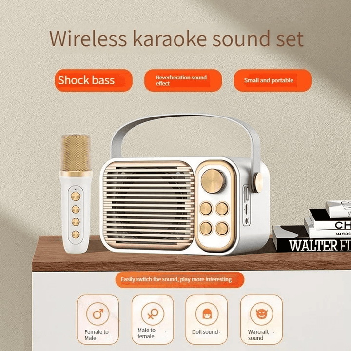 Karaoke Portable BT Speaker With Microphone - M104 - Pinoyhyper