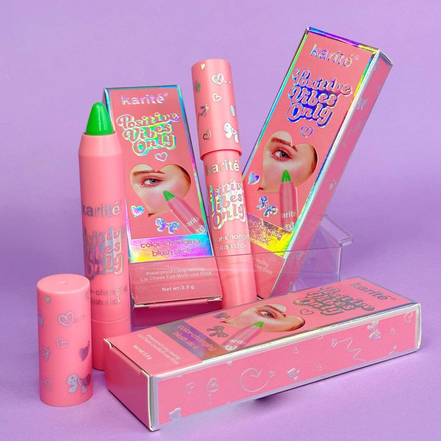Karite Positive Vibes Only Color Changing Blush Stick - 3.5g (1Pcs) - Pinoyhyper
