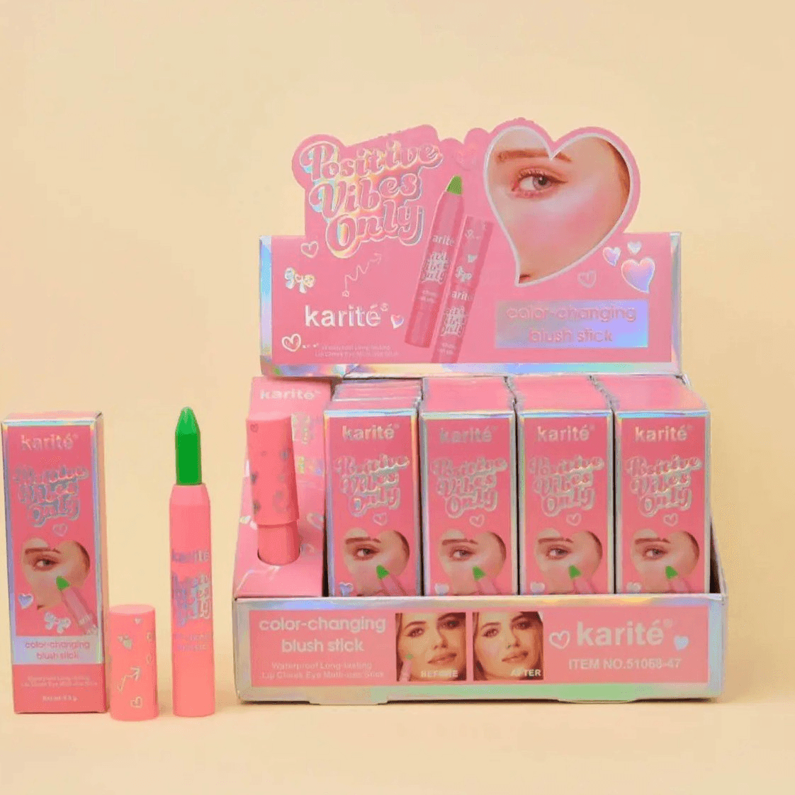 Karite Positive Vibes Only Color Changing Blush Stick - 3.5g (1Pcs) - Pinoyhyper