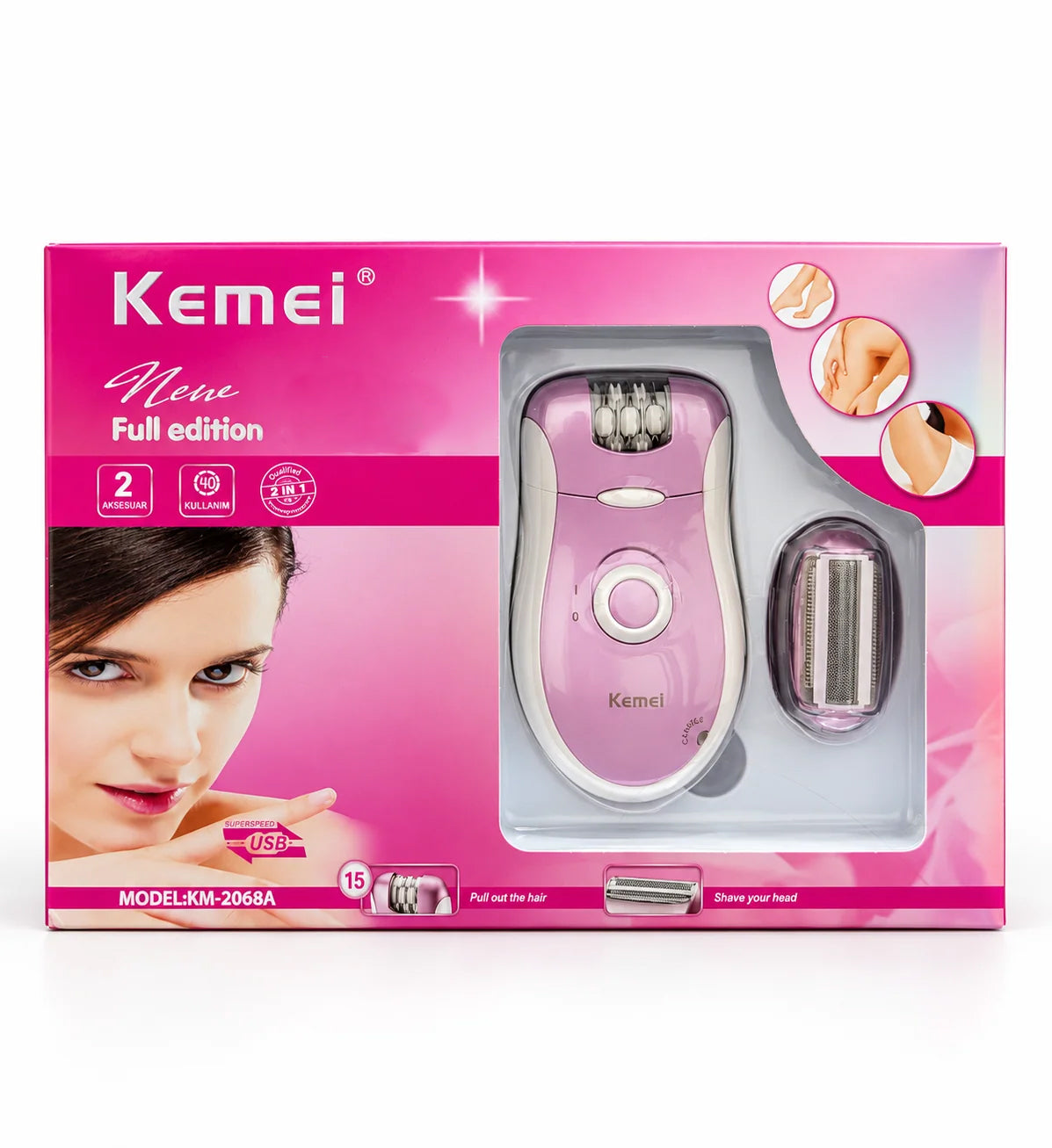 Kemei Professional Lady's Shaver - KM-2068A