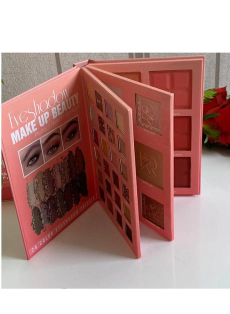 Kerry Rose Makup Kit 24 Eyeshadow & 6 Highlighter & 6 Blusher - Pinoyhyper