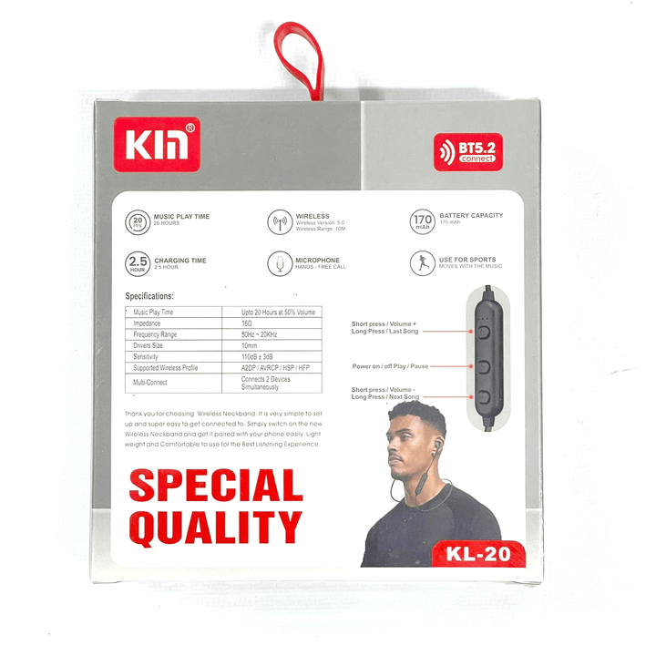 Kin Hi-Fi Wireless Headphone KL- 20 - Pinoyhyper