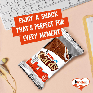 Kinder Cards Wafer Biscuits With Creamy Milk & Cocoa Filling - 25.6g - Pinoyhyper