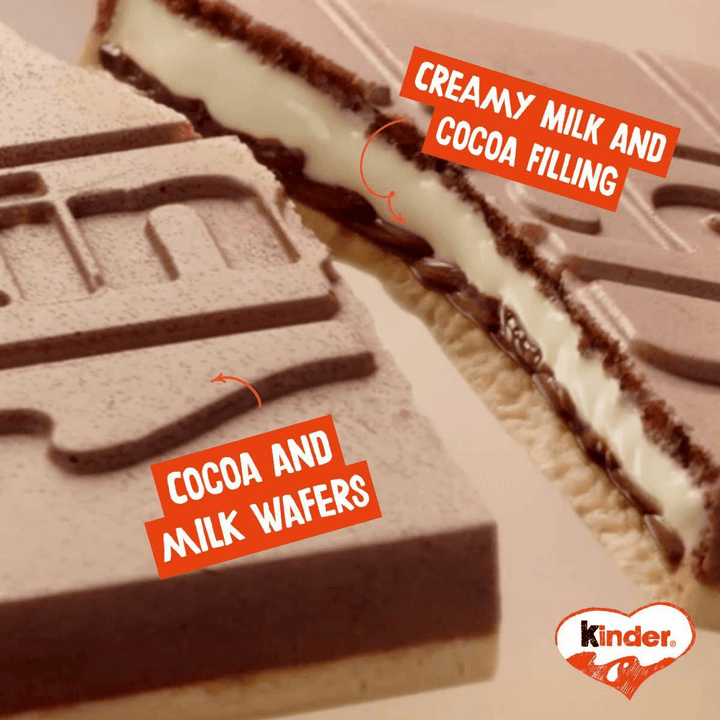 Kinder Cards Wafer Biscuits With Creamy Milk & Cocoa Filling - 25.6g - Pinoyhyper