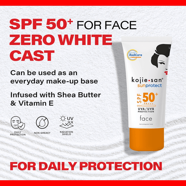 Kojie San Face SunProtect Cream SPF50+ - 50g - Pinoyhyper