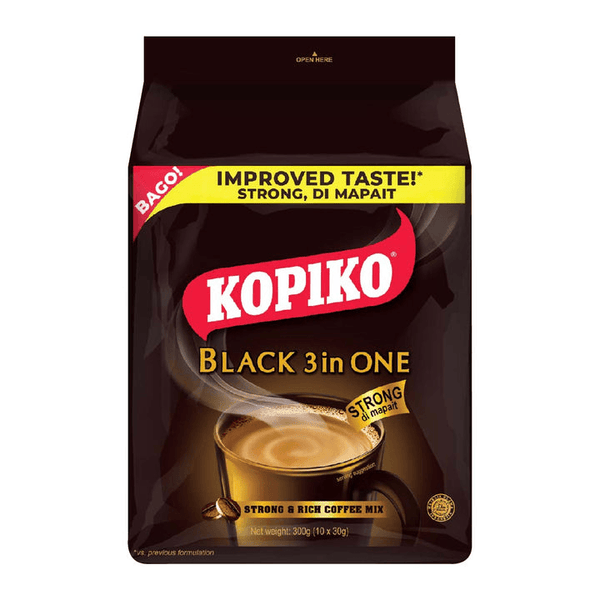 Kopiko Black 3 in 1 Strong & Rich Coffee Mix - 10x30g - Pinoyhyper