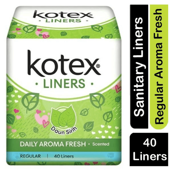 Kotex Betel Leaf Regular Aroma Fresh Pantyliner - 40 Pads - Pinoyhyper
