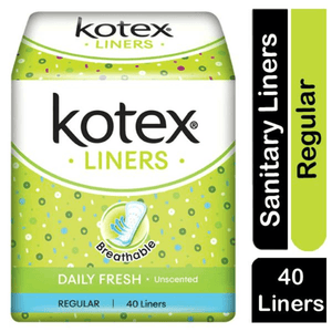 Kotex Daily Fresh Unscented Pantyliner Regular - 40 Pads - Pinoyhyper