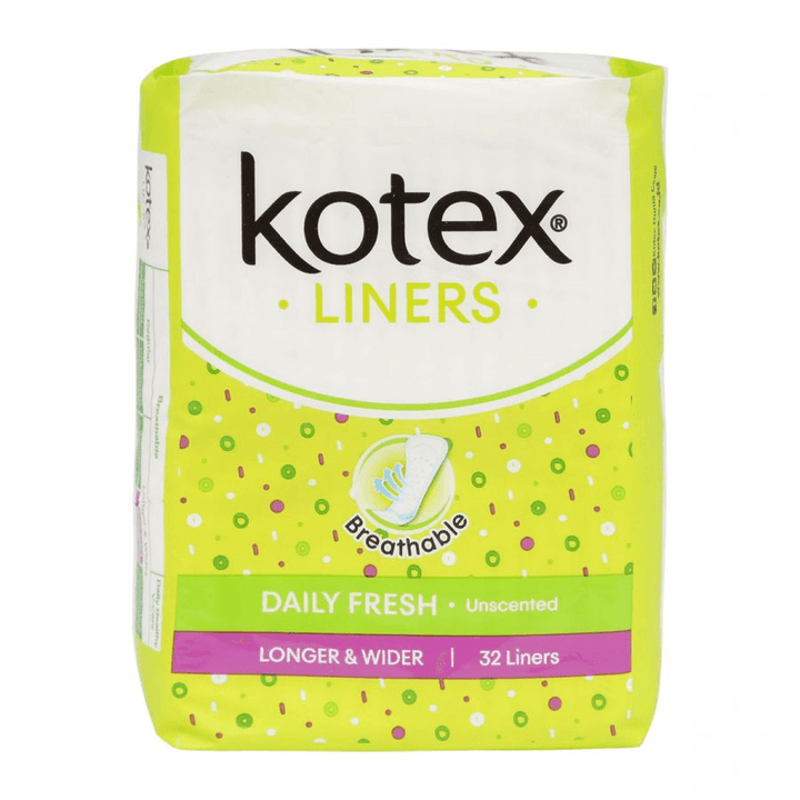 Kotex Fresh Liners Longer & Wider Breathable - 32 Pads - Pinoyhyper