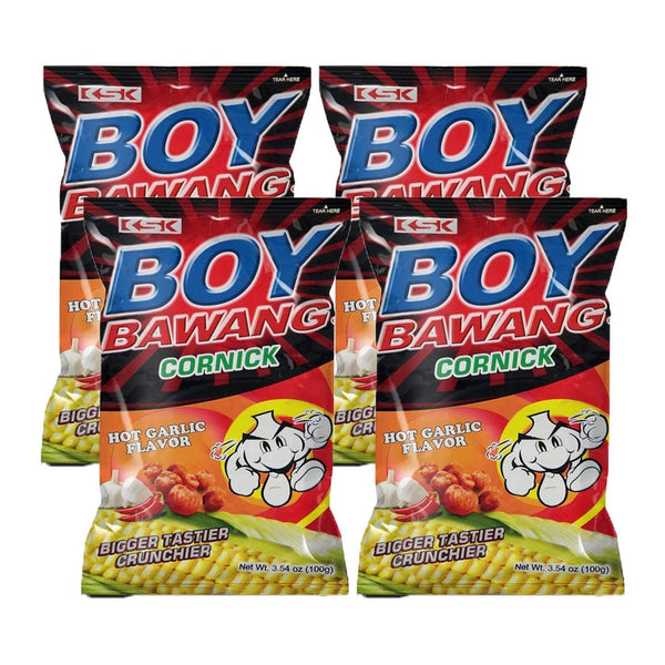 KSK Boy Bawang Cornick Hot Garlic 100g (3+1) Offer - Pinoyhyper