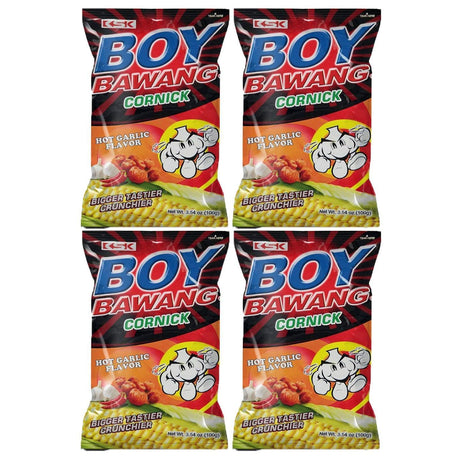 KSK Boy Bawang Cornick Hot Garlic 100g (3+1) Offer - Pinoyhyper