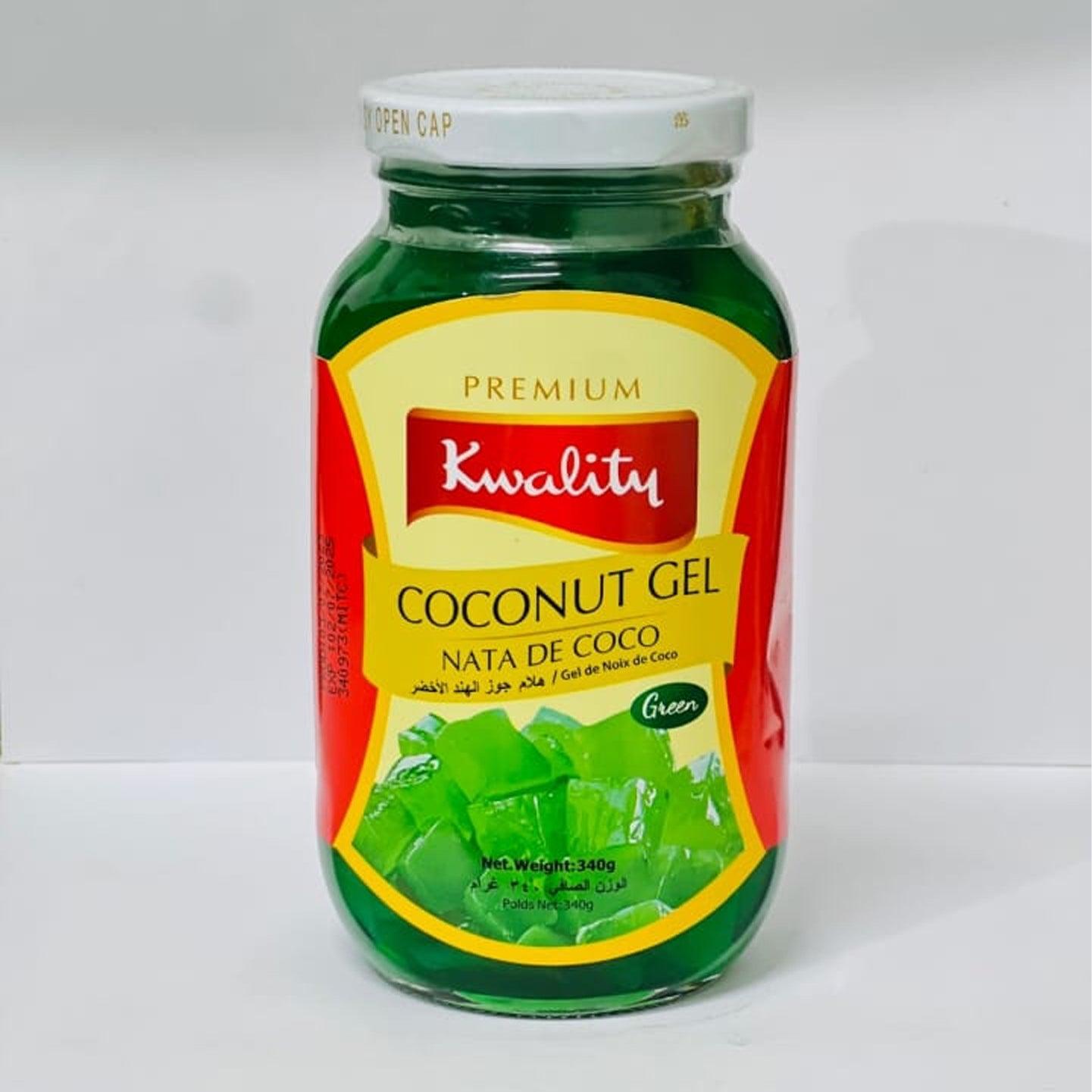 Kwality Coconut Gel Nata De Coco Green - 340g - Pinoyhyper