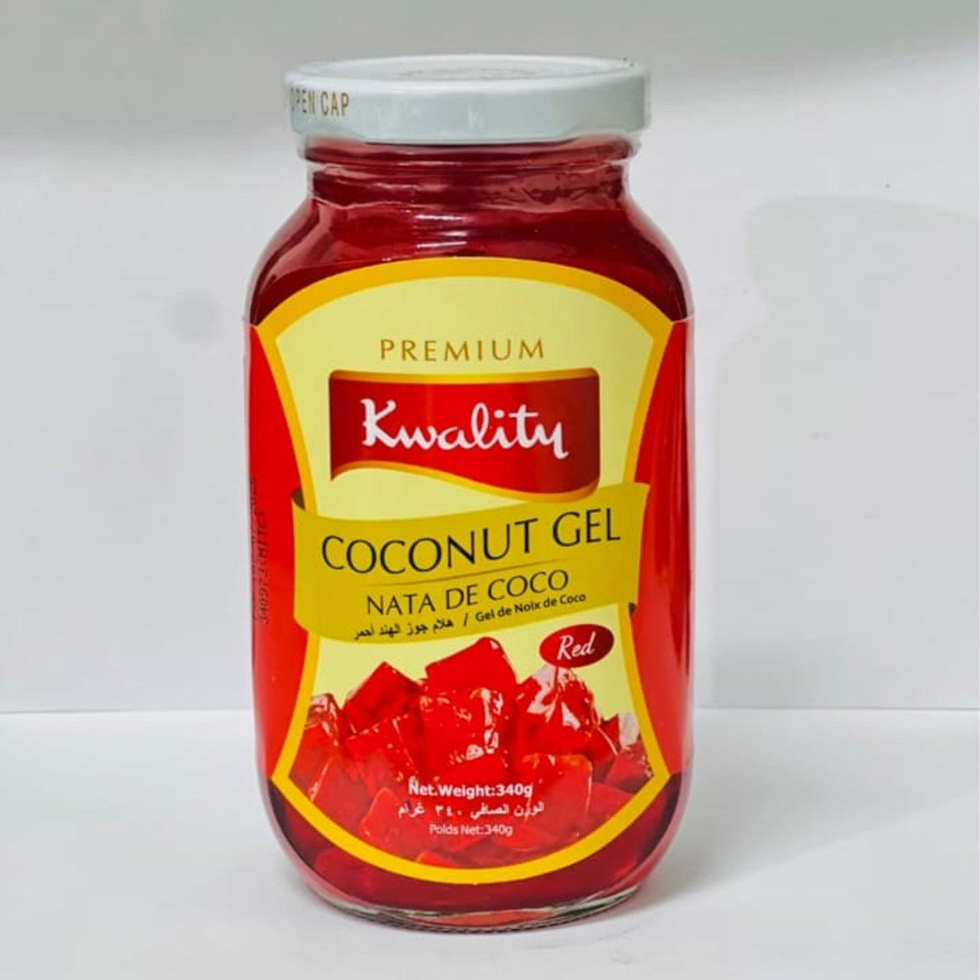 Kwality Coconut Gel Nata De Coco Red - 340g - Pinoyhyper
