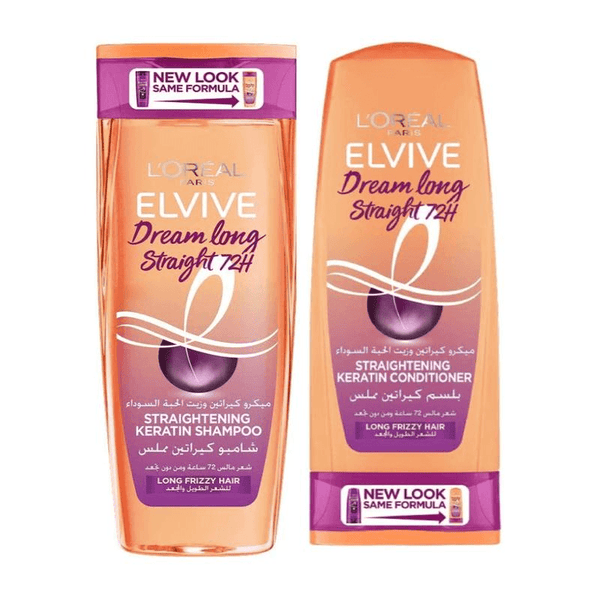 L'Oreal Elvive Dream Long Straight Shampoo + Conditioner 400ml x 2Pcs - Pinoyhyper
