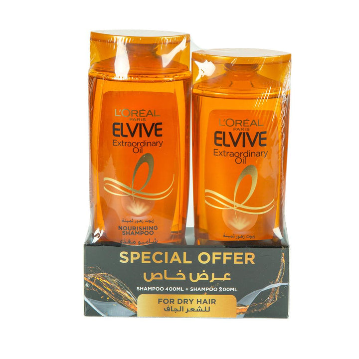 L'Oreal Elvive Extraordinary Oil Nourishing Shampoo 400ml+200ml - Pinoyhyper