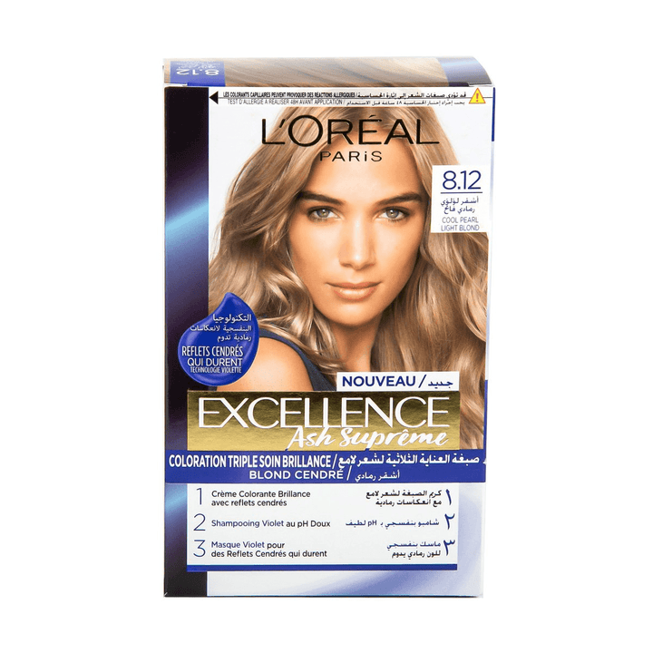 L'Oreal Paris Excellence Hair Color - 8.12 Cool Pearl Light Blond - Pinoyhyper