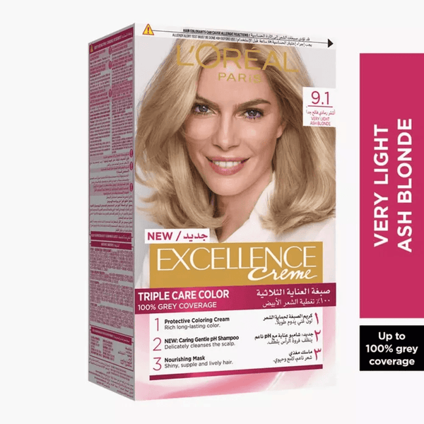L'Oreal Paris Excellence Hair Color - 9.1 Very Light Ash Blonde - Pinoyhyper