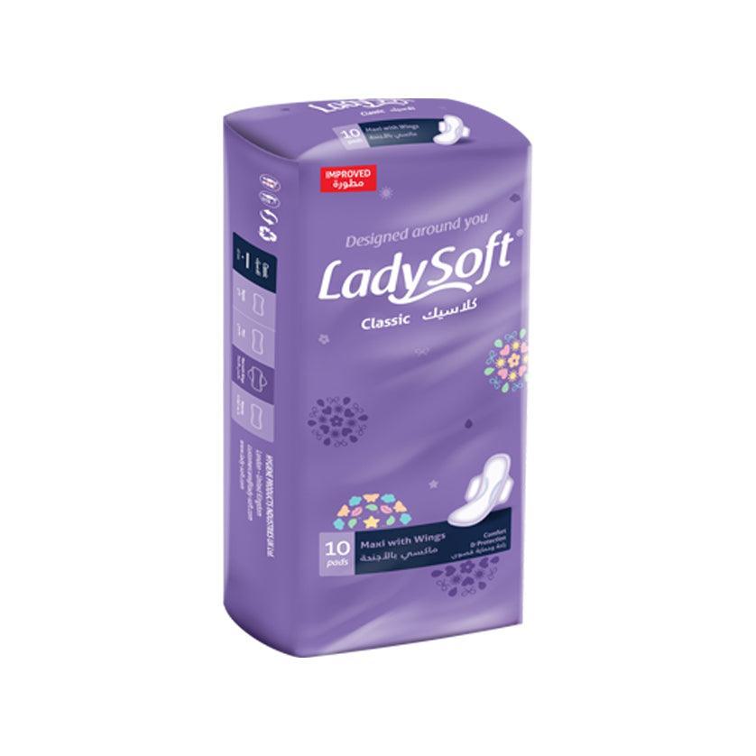Lady Soft Premium Classic Pads Maxi With Wings - 10 Pads - Pinoyhyper