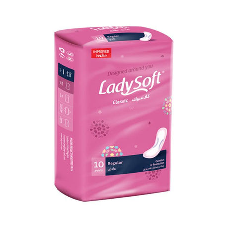 Lady Soft Premium Classic Pads Regular - 10 Pads - Pinoyhyper