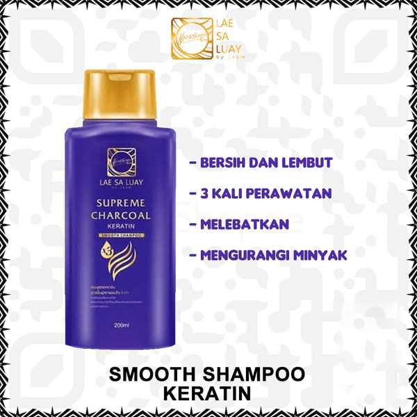 Lae Sa Luay Supreme Charcoal Keratin Shampoo - 200ml - Pinoyhyper