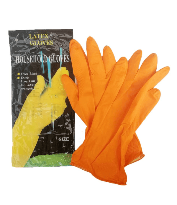 Latex Household Rubber Gloves Cleaning (Size - L) - Pinoyhyper