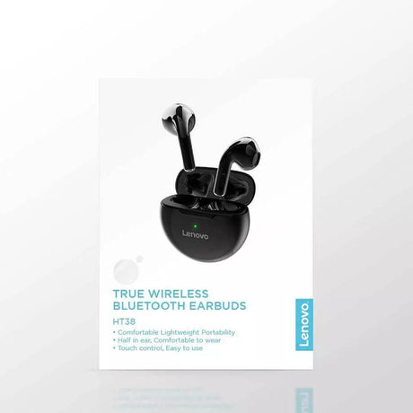 Lenovo Original True Wireless Earbuds - HT38 Black - Pinoyhyper
