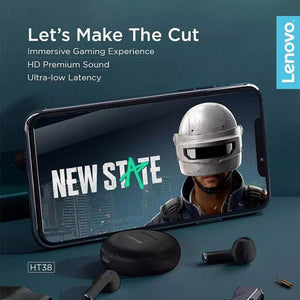 Lenovo Original True Wireless Earbuds - HT38 Black - Pinoyhyper