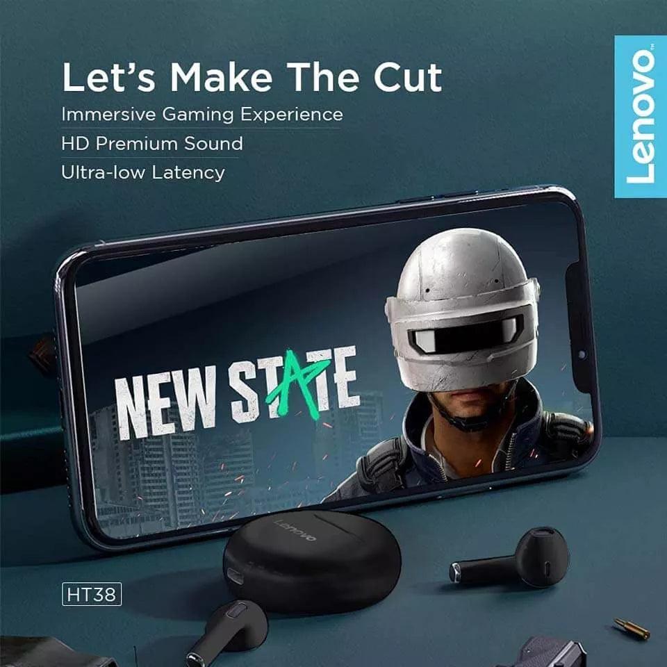 Lenovo Original True Wireless Earbuds - HT38 Black - Pinoyhyper