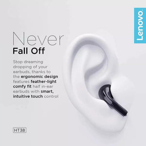 Lenovo Original True Wireless Earbuds - HT38 Black - Pinoyhyper