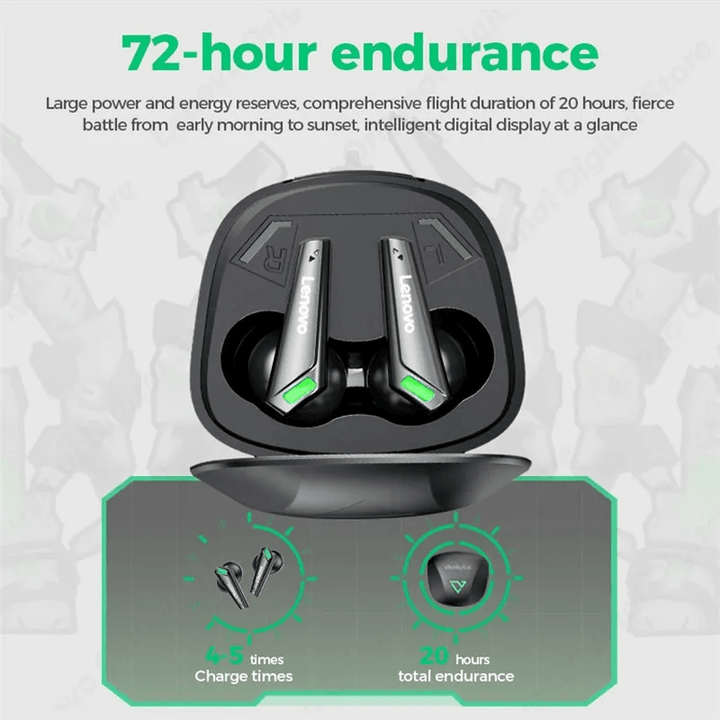 Lenovo Original True Wireless Gaming Earbuds BT V5.3 - XT85II - Pinoyhyper