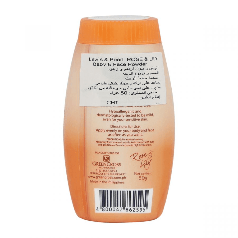 Lewis & Pearl Rose & Lily Body & Face Powder - 50g - Pinoyhyper