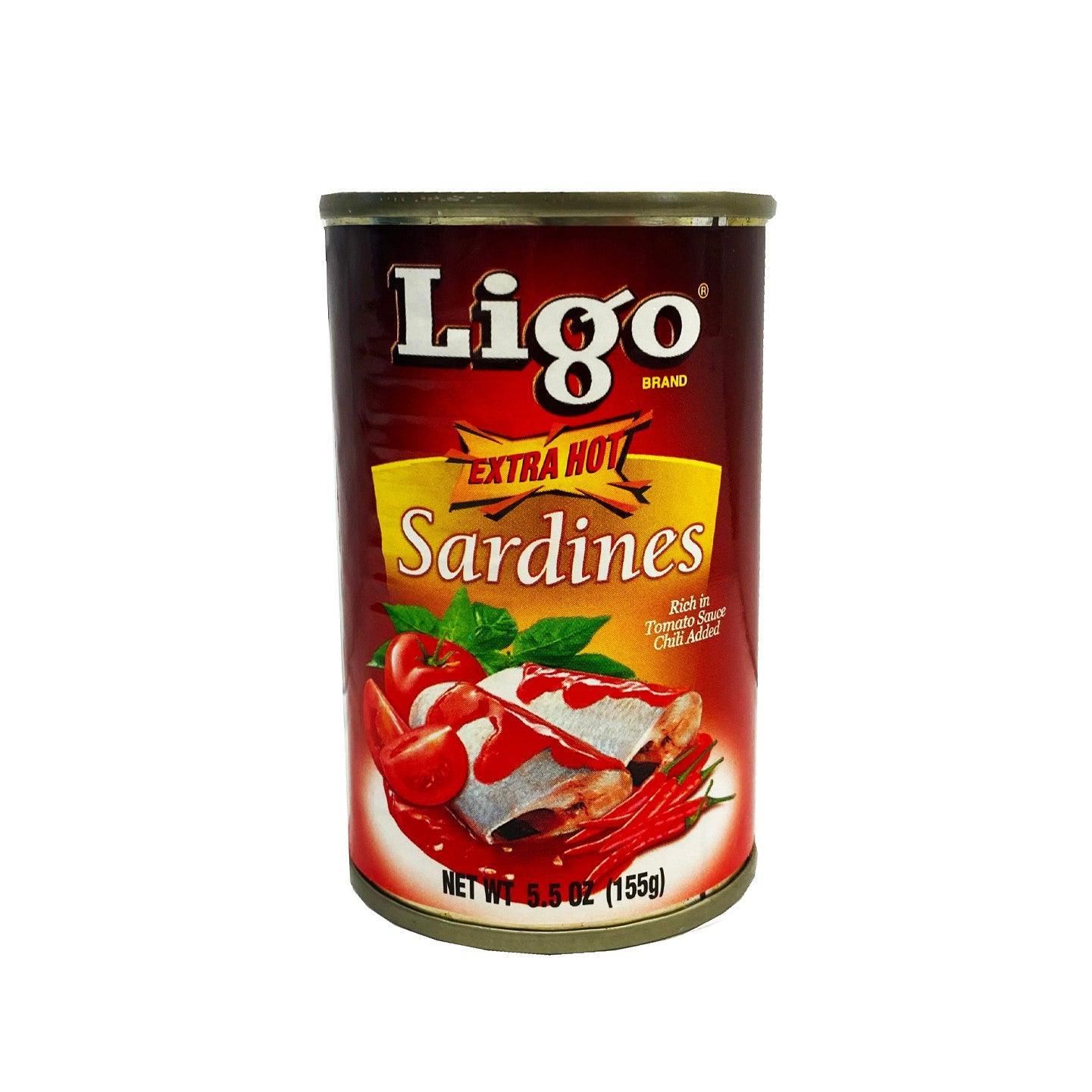 Ligo Extra Hot Sardines In Tomato Sauce With Chili - 155gm - Pinoyhyper